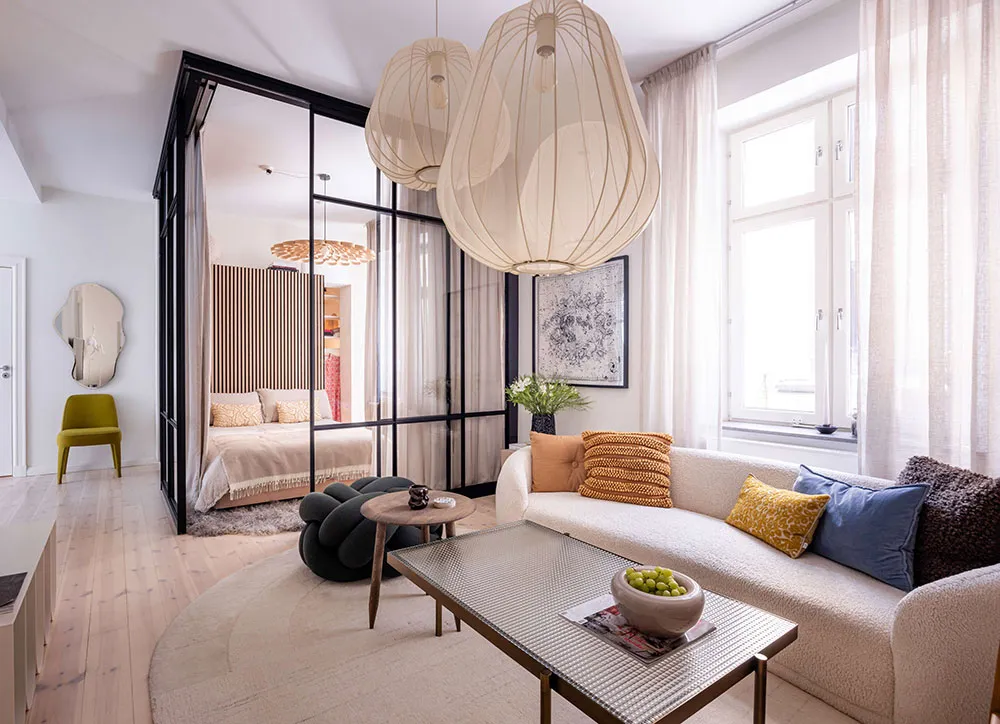 Квартира со спальней за стеклом в доме 19 века в Гетеборге (58 кв. м) - Gallery image 2