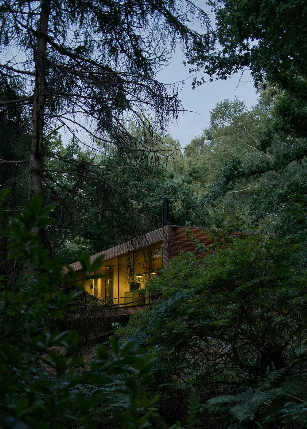 Kleine Hütte im Wald mit Glaswänden und stilvollem Design - Gallery image 21