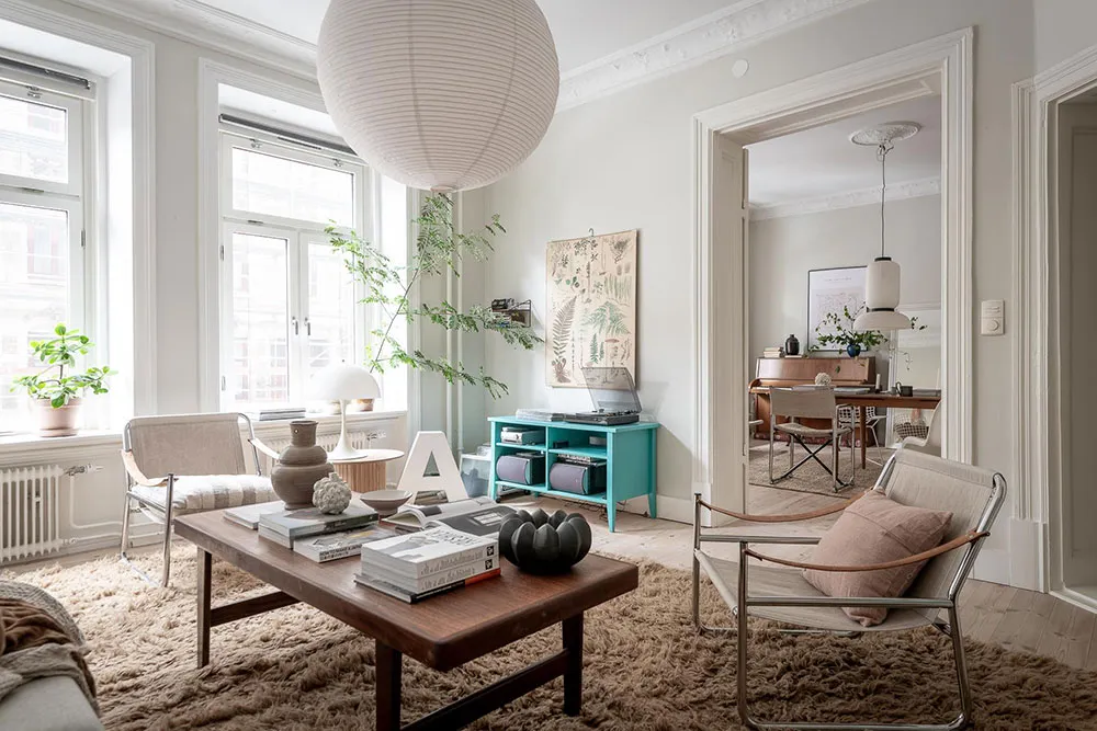 Szwedzki mieszkanie z ciekawym wnętrzem (100 m²) - Gallery image 2