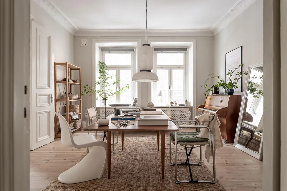 Szwedzki mieszkanie z ciekawym wnętrzem (100 m²) - Gallery image 8