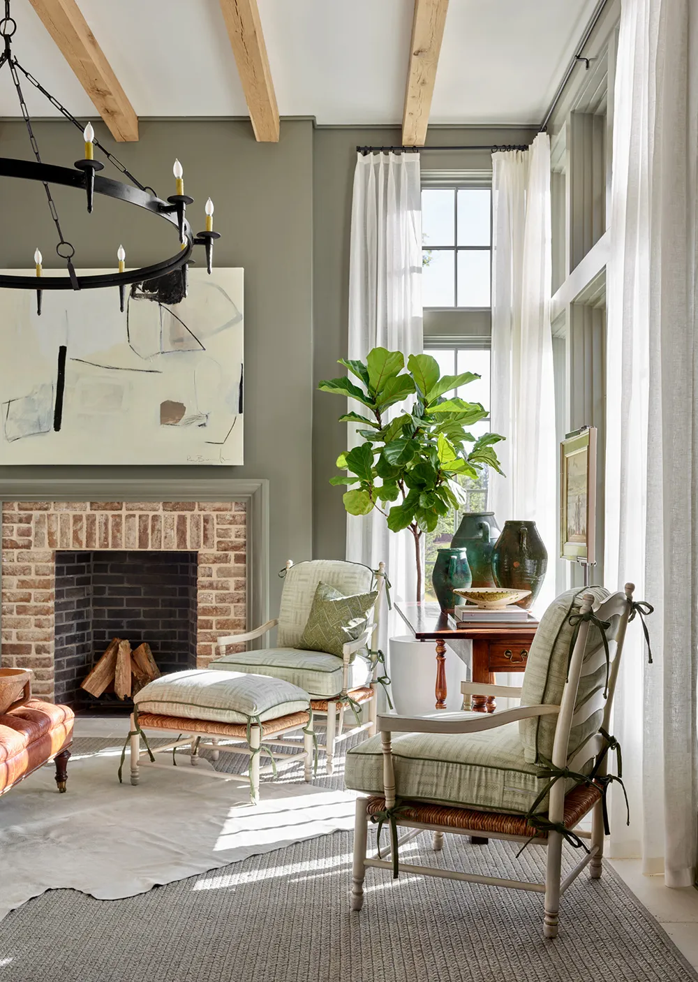 High Ceilings and Elegant Natural Design with Fresh Notes: House in the USA - 9