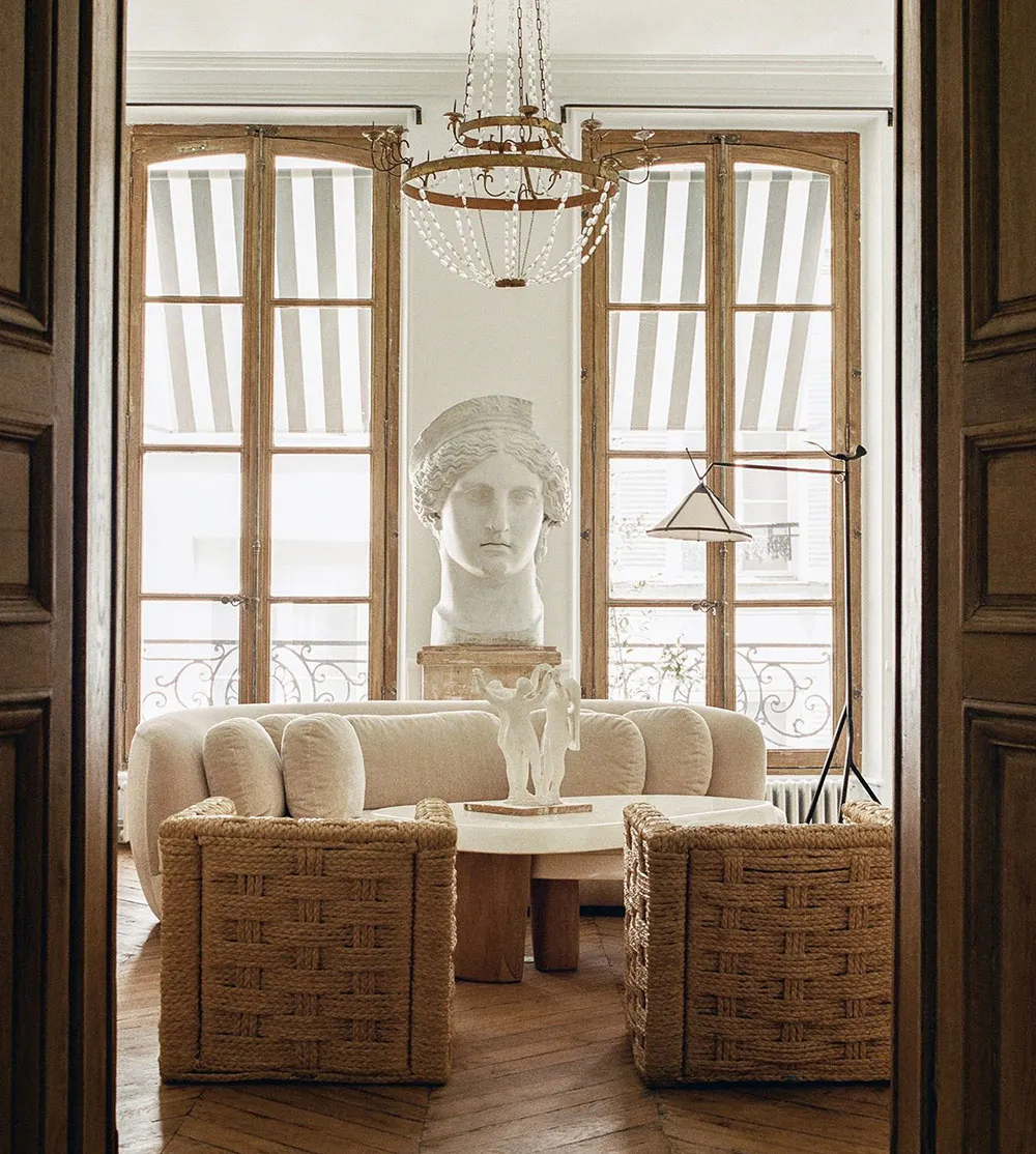 Skułptury, design vintage i nowoczesny styl: apartamenty w Paryżu (75 m²) - Gallery image 10