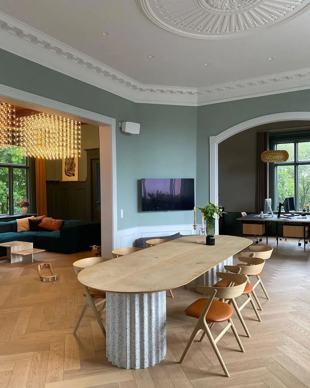 Красиві інтер'єри розкішної історичної вілли в Данії - Gallery image 8