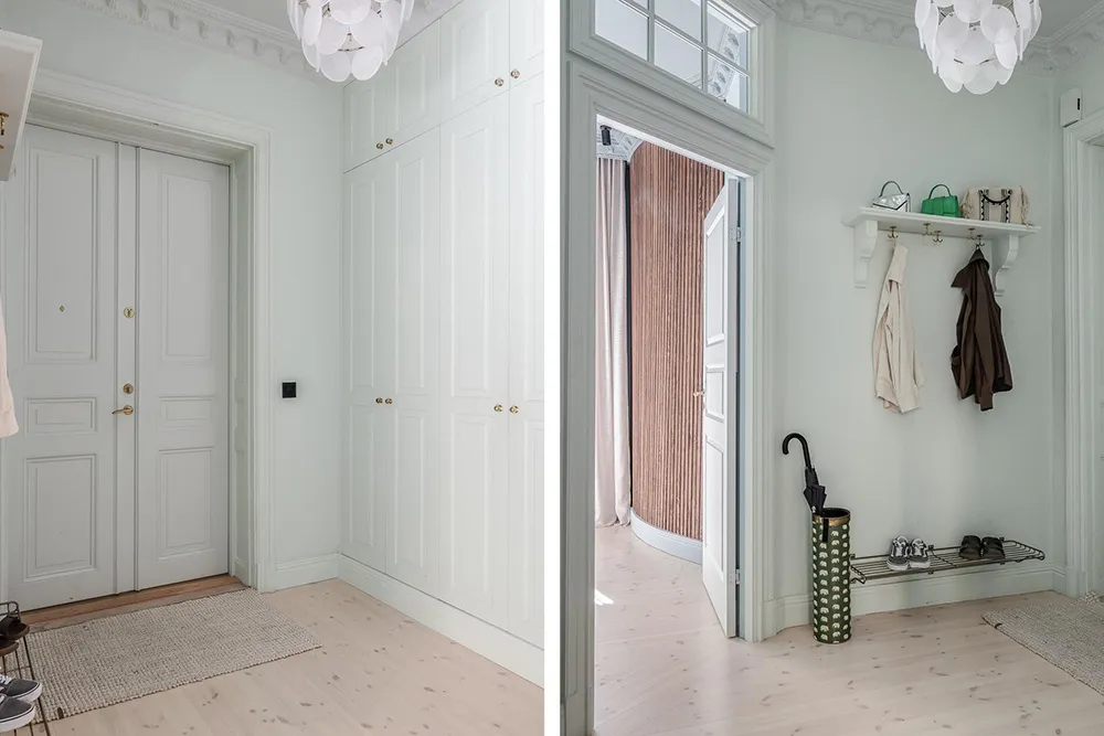 Plafond rose et canapé tacheté : un appartement lumineux à Stockholm (61 m²) - Gallery image 22