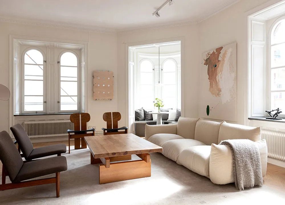 Designmöbel und modernes Kunst: Helle Wohnung in Stockholm - Gallery image 6