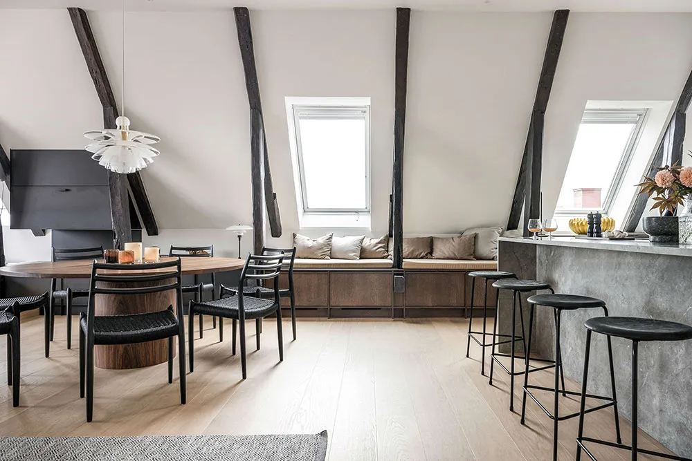 Японские мотивы в просторной мансардной квартире в Швеции - Gallery image 21