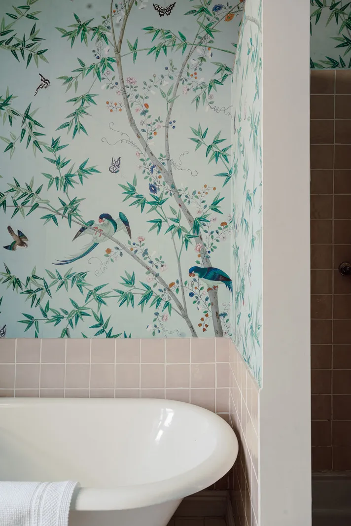 Mint Walls, Yellow Kitchen and Orange Sofa: Modern Interior in a London Townhouse - Gallery image 25