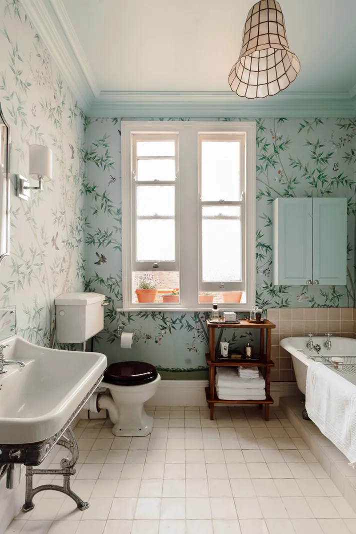 Mint Walls, Yellow Kitchen and Orange Sofa: Modern Interior in a London Townhouse - Gallery image 22