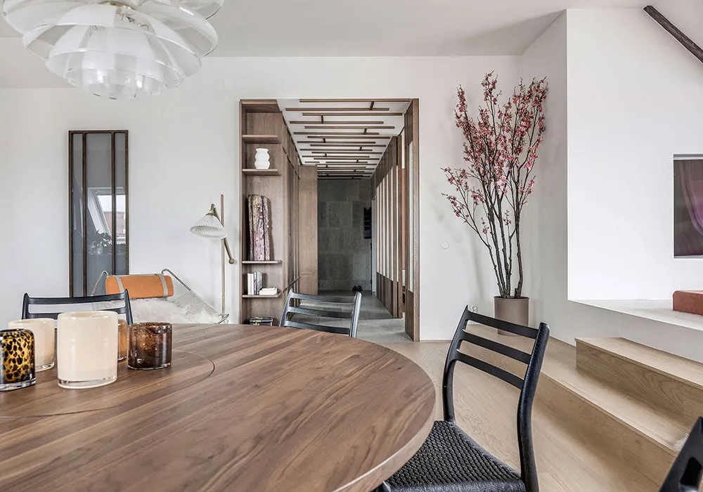 Японские мотивы в просторной мансардной квартире в Швеции - Gallery image 24