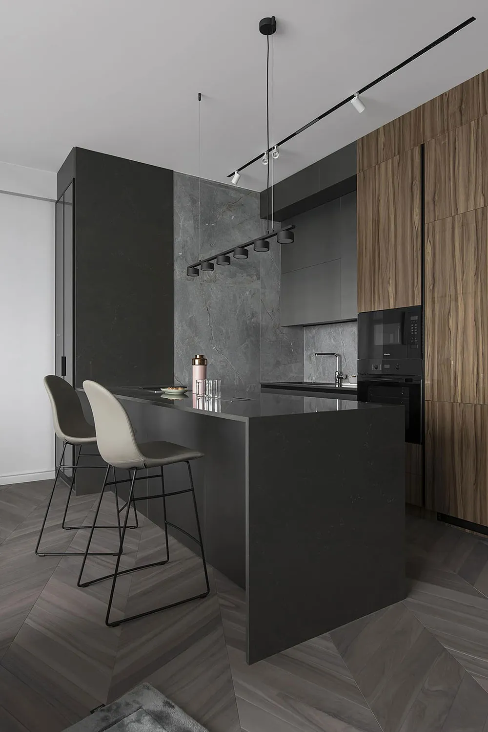 Diseños de interiores elegantes y sobrios en apartamento moderno en Kiev (76 m²) - Gallery image 7