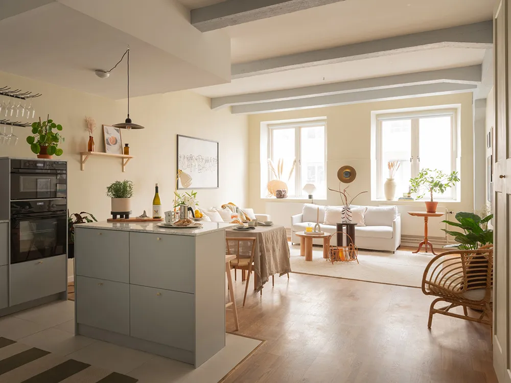 Loft suédois ensoleillé aux murs sableux (62 m²) - Gallery image 1