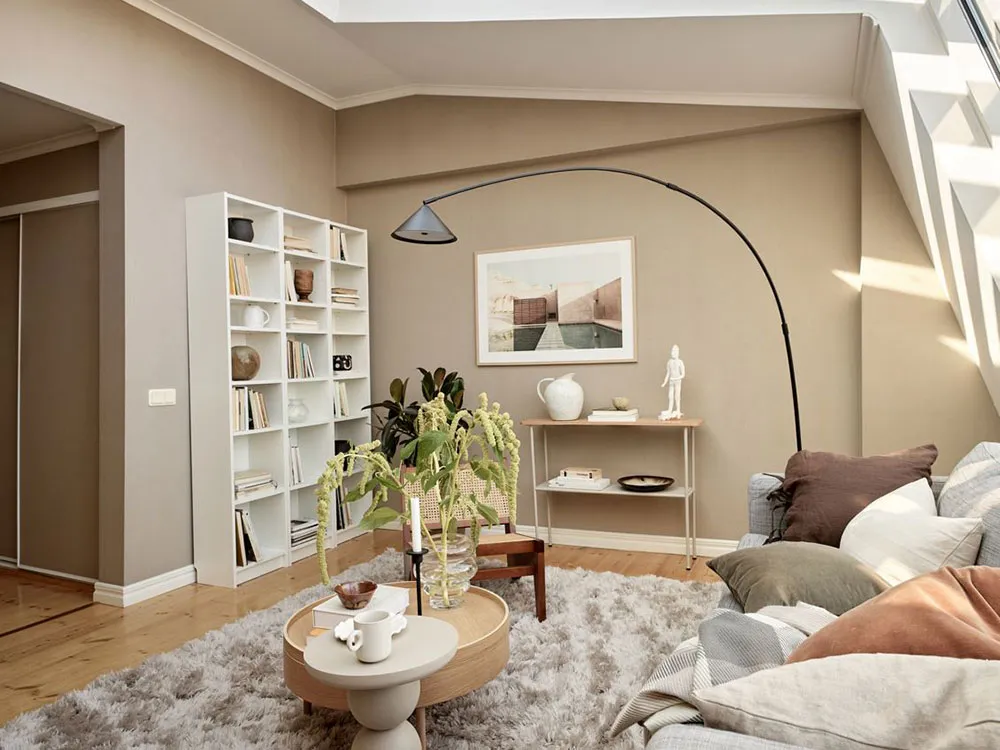 Fenêtre de mansarde luxueuse dans le design d'une appartement à deux étages à Gotenburg (83 m²) - Gallery image 8