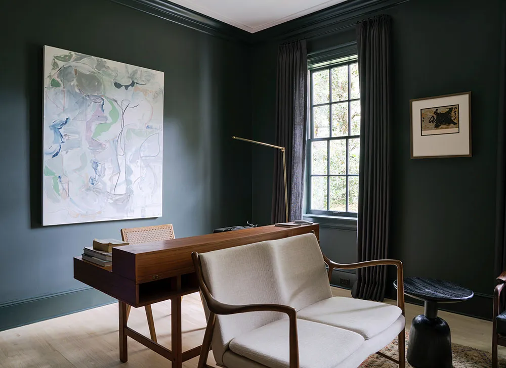 Sala de estar aireada y dormitorios con papel pintado: casa bonita al lado del lago en Florida - Gallery image 15