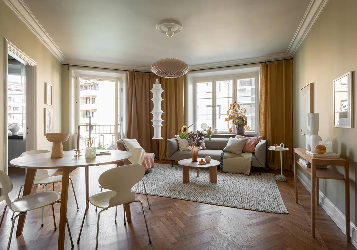 Couleurs d'automne dans le design d'un appartement scandinave (69 m²) - Gallery image 2