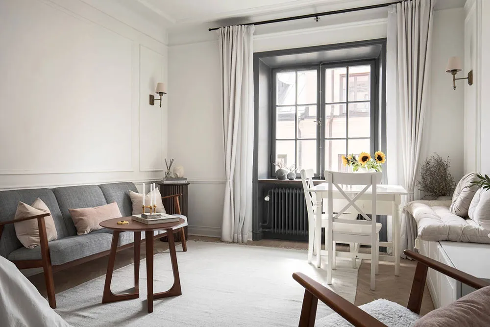 Маленькая, но приятная студия с нежным декором и ретро нотками (30 кв. м) - Gallery image 3