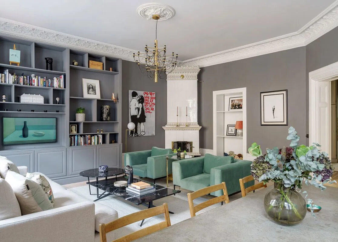 Відкрита планування та приємний сучасний декор: квартира в старому будинку в Стокгольмі - Gallery image 3