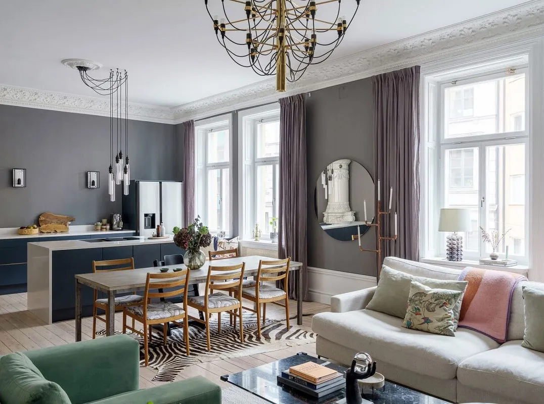 Відкрита планування та приємний сучасний декор: квартира в старому будинку в Стокгольмі - Gallery image 6