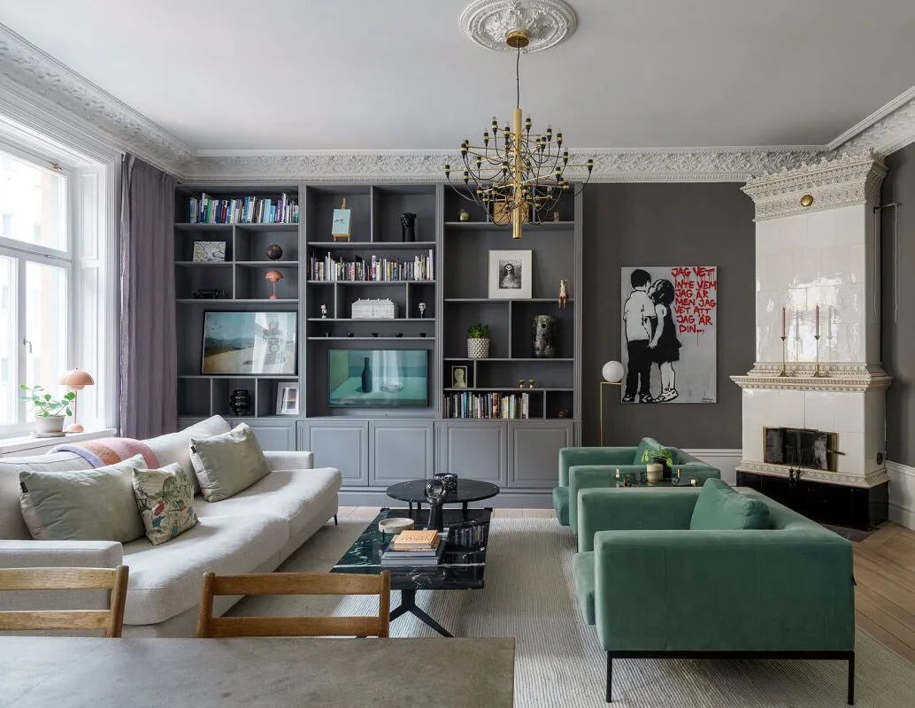 Відкрита планування та приємний сучасний декор: квартира в старому будинку в Стокгольмі - Gallery image 4
