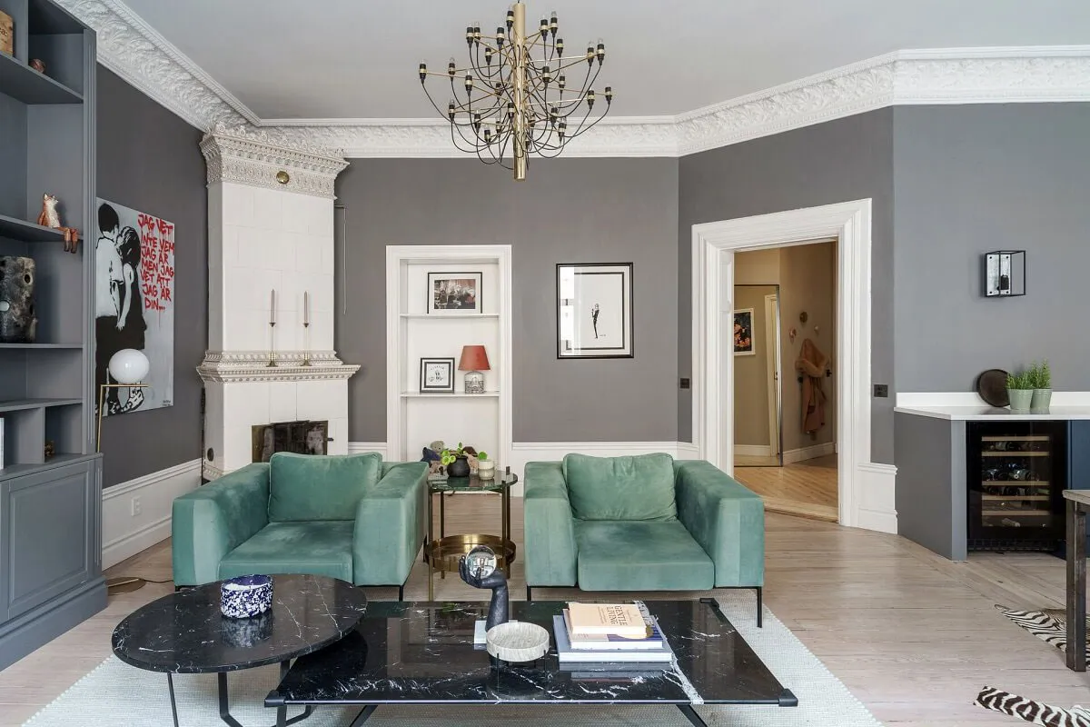 Відкрита планування та приємний сучасний декор: квартира в старому будинку в Стокгольмі - Gallery image 10