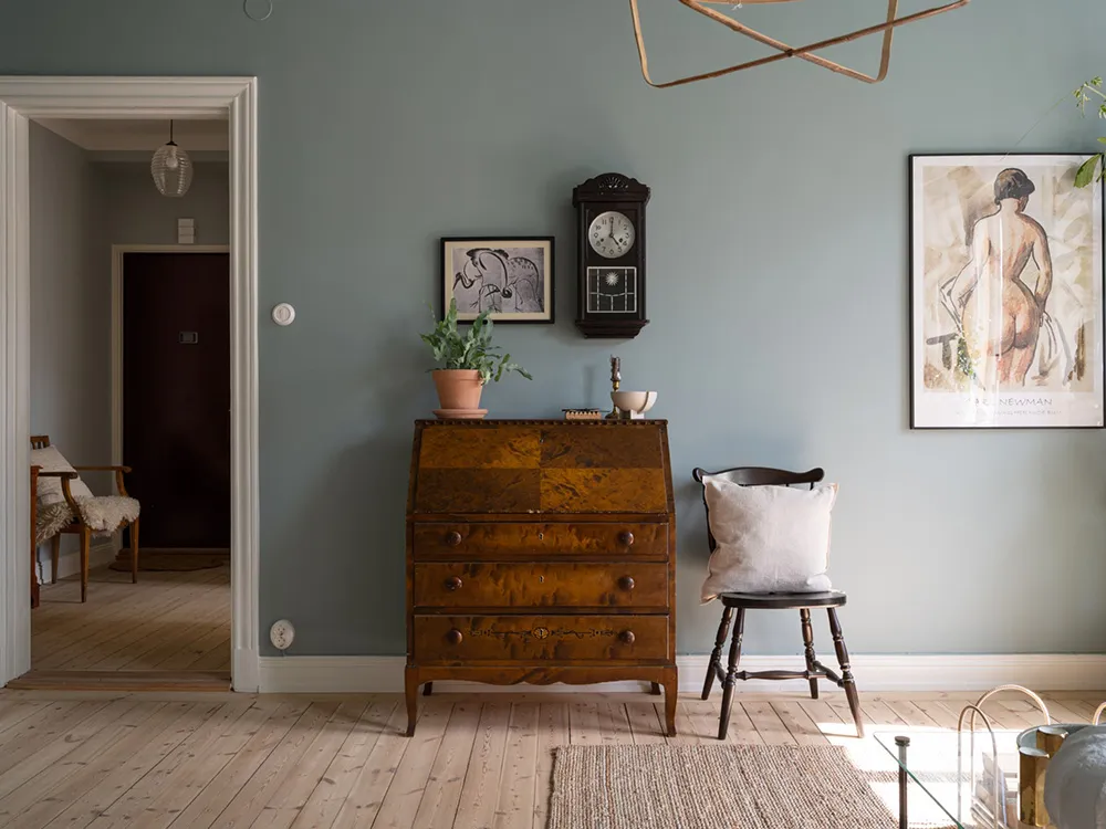 Однокомнатная квартира в Швеции с красивым оттенком стен (41 кв. м) - Gallery image 3