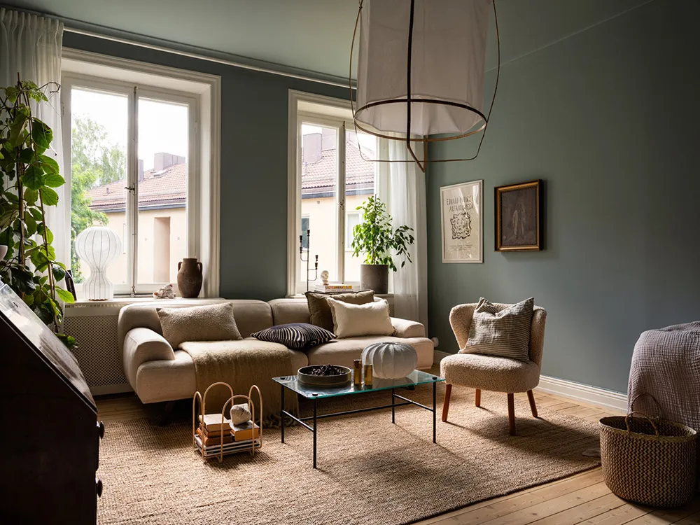 Однокомнатная квартира в Швеции с красивым оттенком стен (41 кв. м) - Gallery image 2