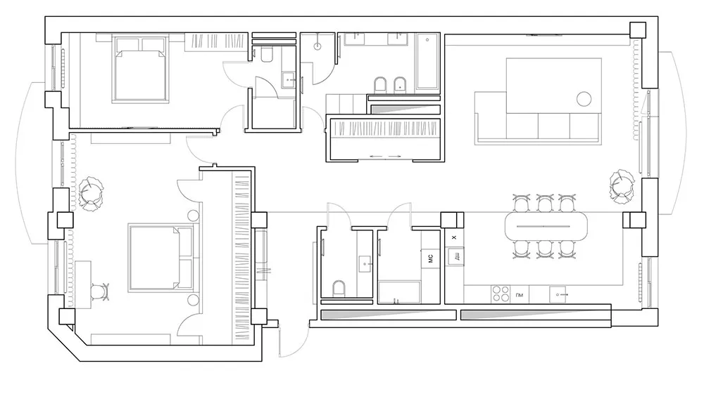 Style moderne de cuisine et plantes vivantes : appartement minimaliste à Kyiv - Gallery image 16