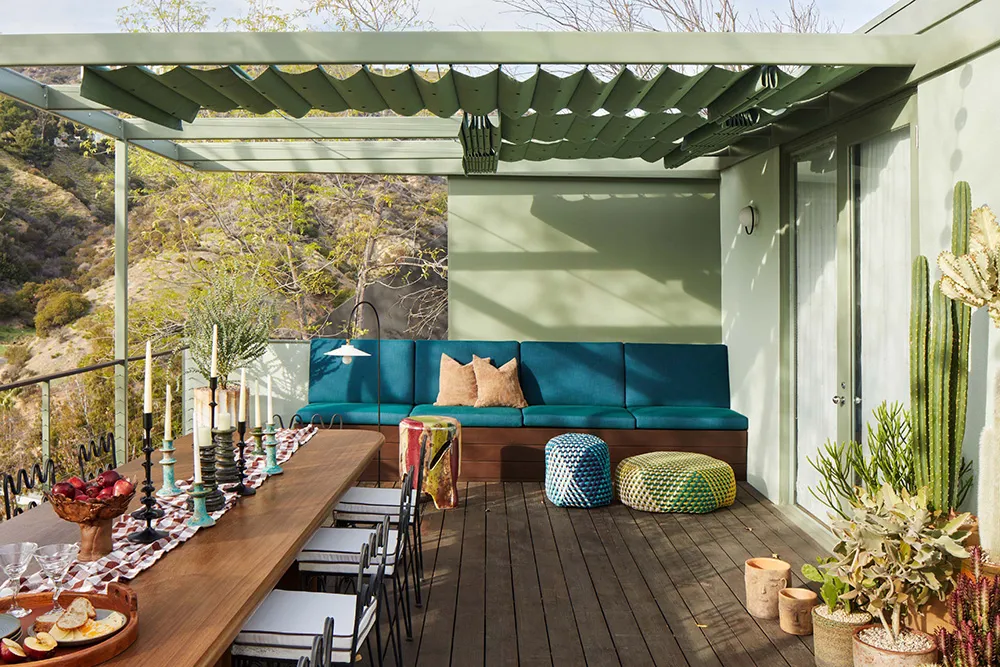 Kolorowy интерьер mid-century muzyka i piosenkarz w Holivudzie - Gallery image 9