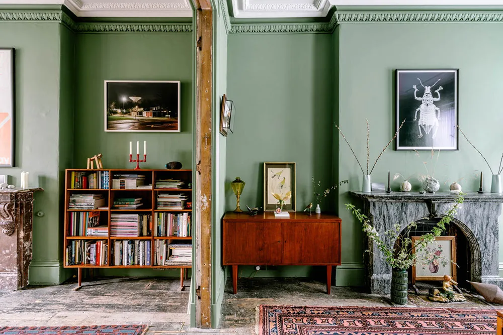 Grün-Unterschiede in den Interieurs eines georgianischen Townhouses in Liverpool - Gallery image 8