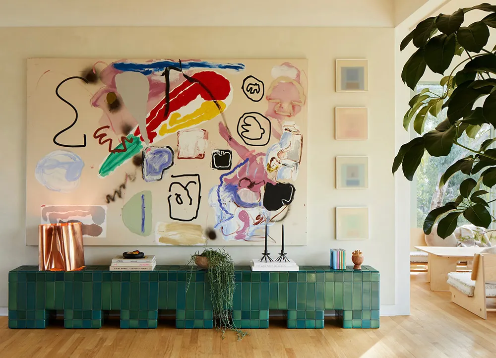 Kolorowy интерьер mid-century muzyka i piosenkarz w Holivudzie - Gallery image 2