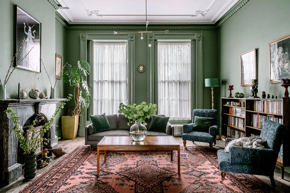 Grün-Unterschiede in den Interieurs eines georgianischen Townhouses in Liverpool - Gallery image 7