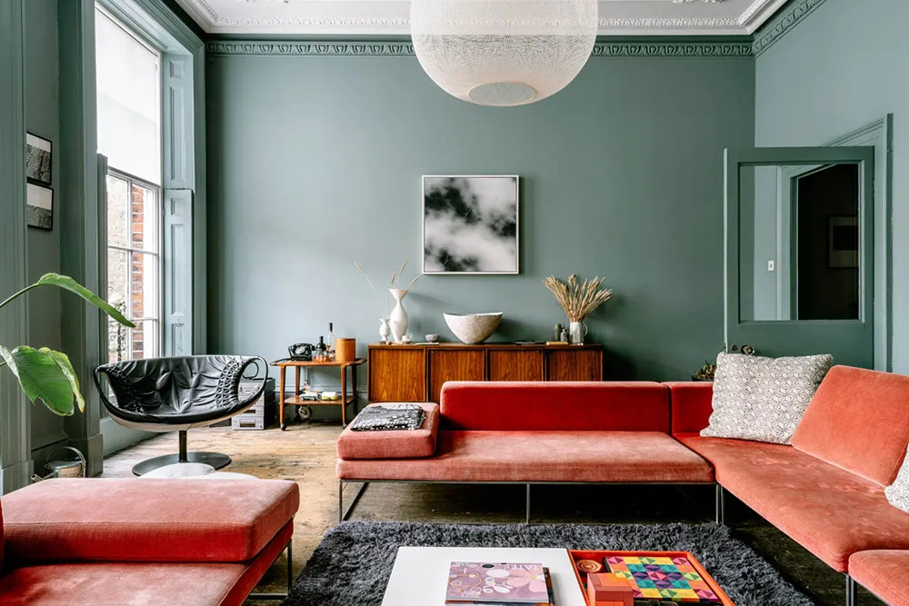 Grün-Unterschiede in den Interieurs eines georgianischen Townhouses in Liverpool - Gallery image 4