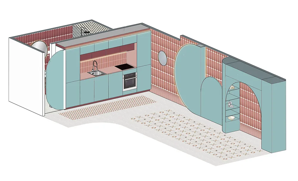 Unique Interior with Tile: Small Apartment in Madrid (56 sqm) - Gallery image 14