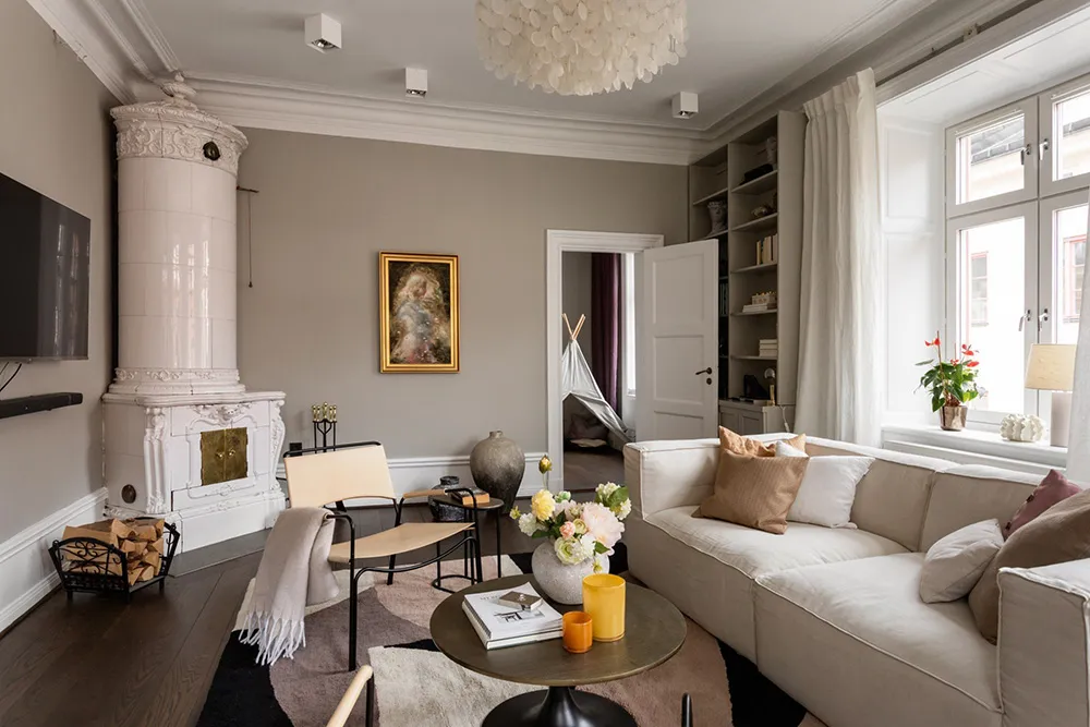 Jolie appartement angulaire à Stockholm avec un mélange agréable de vieilles et nouvelles choses - Gallery image 2