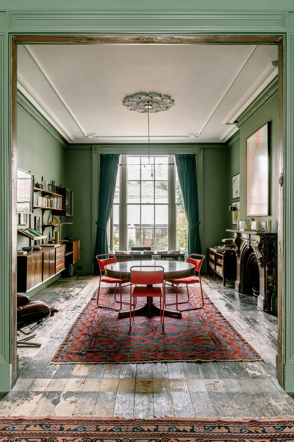 Grün-Unterschiede in den Interieurs eines georgianischen Townhouses in Liverpool - Gallery image 9