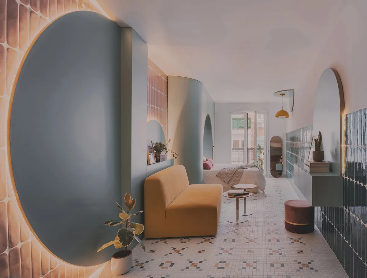 Unique Interior with Tile: Small Apartment in Madrid (56 sqm) - Gallery image 2