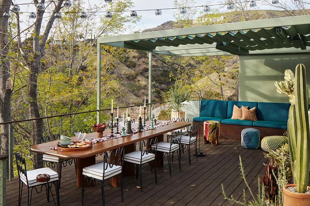 Kolorowy интерьер mid-century muzyka i piosenkarz w Holivudzie - Gallery image 8