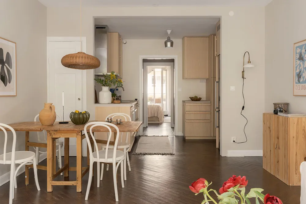 कोमल, उत्तरी यूरोपीय सजावट; हल्के पीले रंग के तत्व (65 वर्ग मीटर) - Gallery image 4