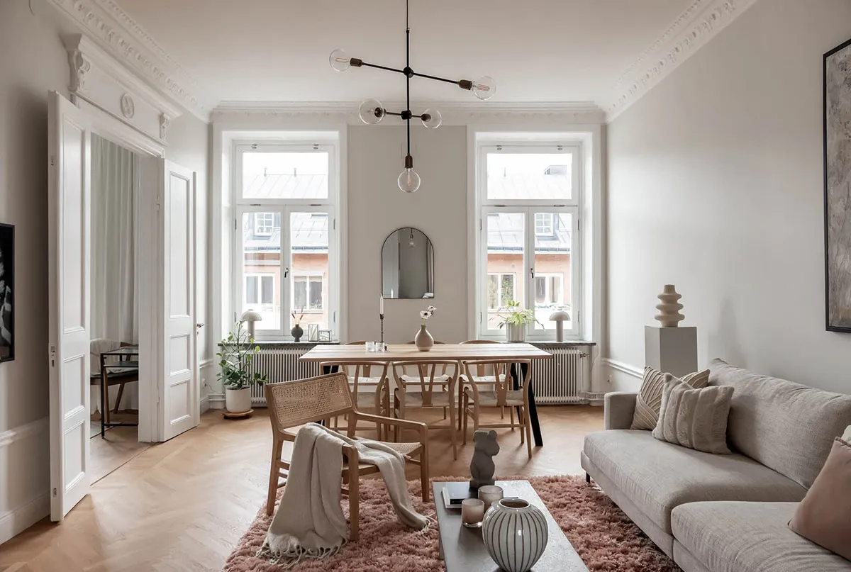 Einfarbig, elegant und angenehm: Wohnung in Stockholm (92 qm) - Gallery image 4