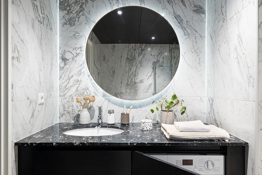 Mínimismo blanco y negro suave en Estocolmo (58 m²) - Gallery image 14