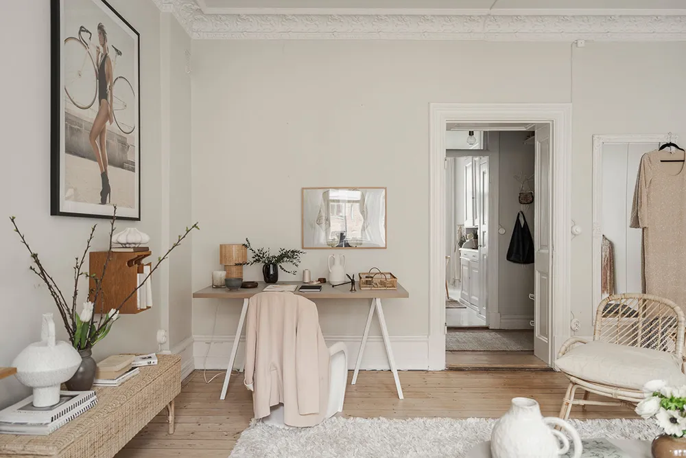 Miękki i ciepły skandynawski интерьер małej mieszkania 51 m² - Gallery image 7