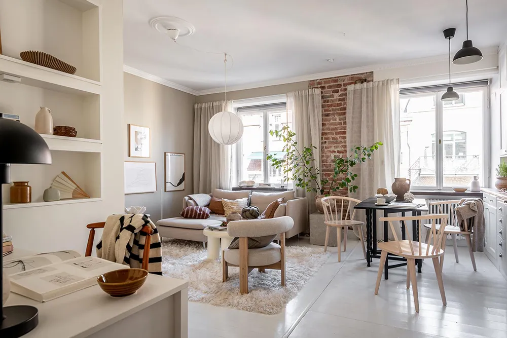 Ziegel und warme Töne: Gemütliche Kleinstwohnung in Gotenburg (35 qm) - Gallery image 2