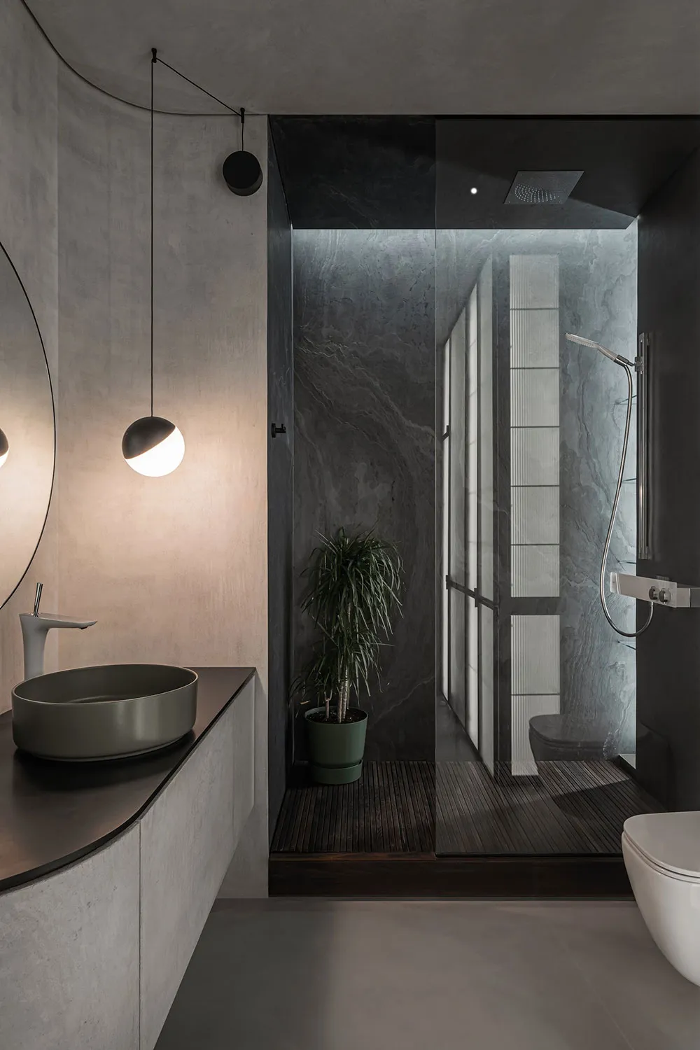 Minimalism, Rounded Corners and Shutters: Apartment in Kyiv (77 sqm) - Gallery image 21