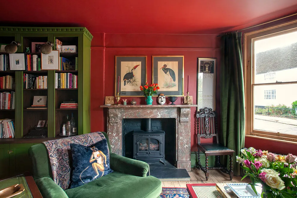 Rich Red and Green Tones in Vintage Victorian Mansion Interiors - Gallery image 2