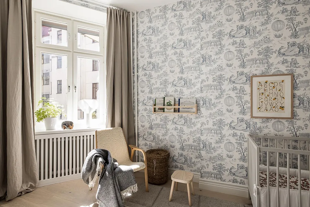 Interior beige-gris con libros en Gotemburgo (91 m²) - Gallery image 22