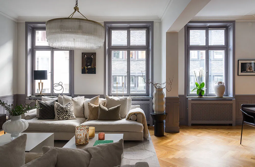 Planification ouverte et accents de couleur élégants : appartements à Stockholm - Gallery image 10