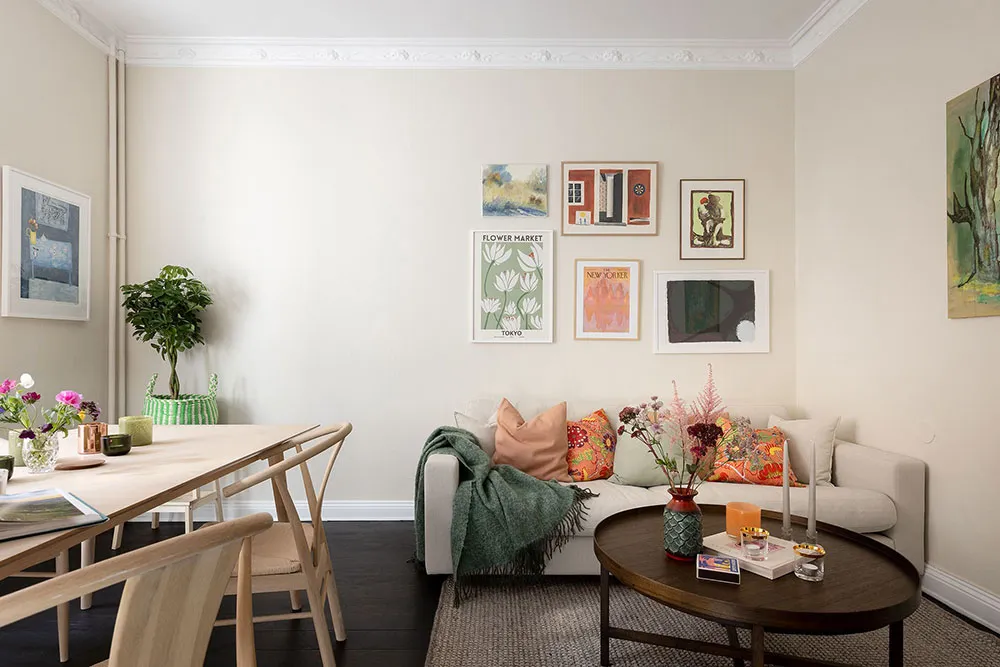 Schöne kleine Wohnung mit dunklem Boden in Stockholm (54 qm) - Gallery image 2