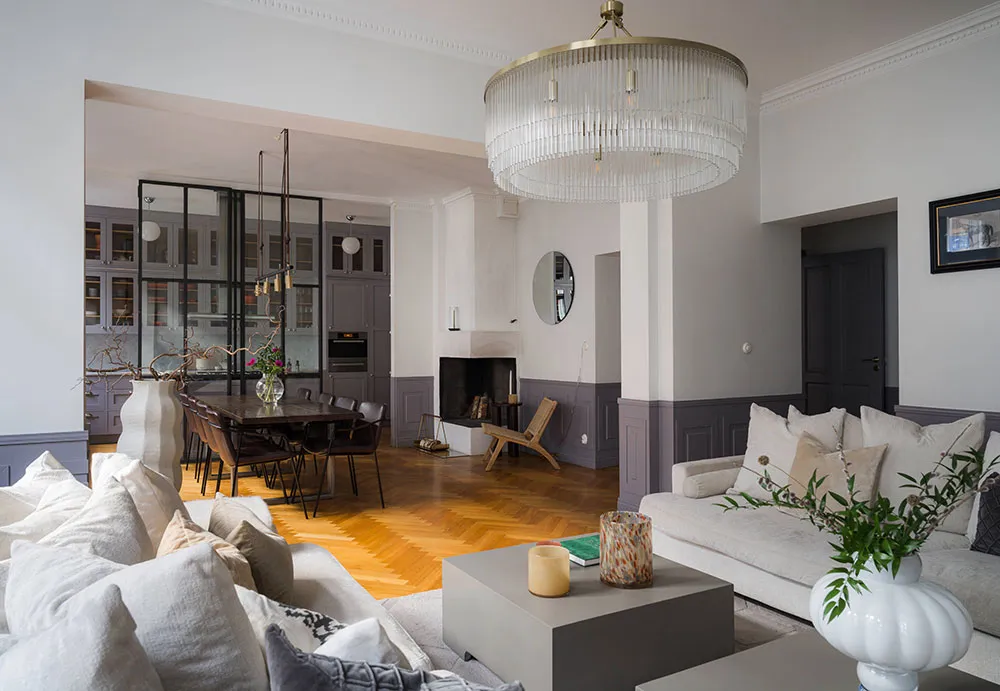 Planification ouverte et accents de couleur élégants : appartements à Stockholm - Gallery image 13