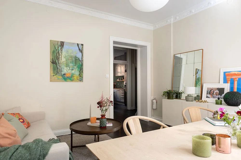 Schöne kleine Wohnung mit dunklem Boden in Stockholm (54 qm) - Gallery image 4