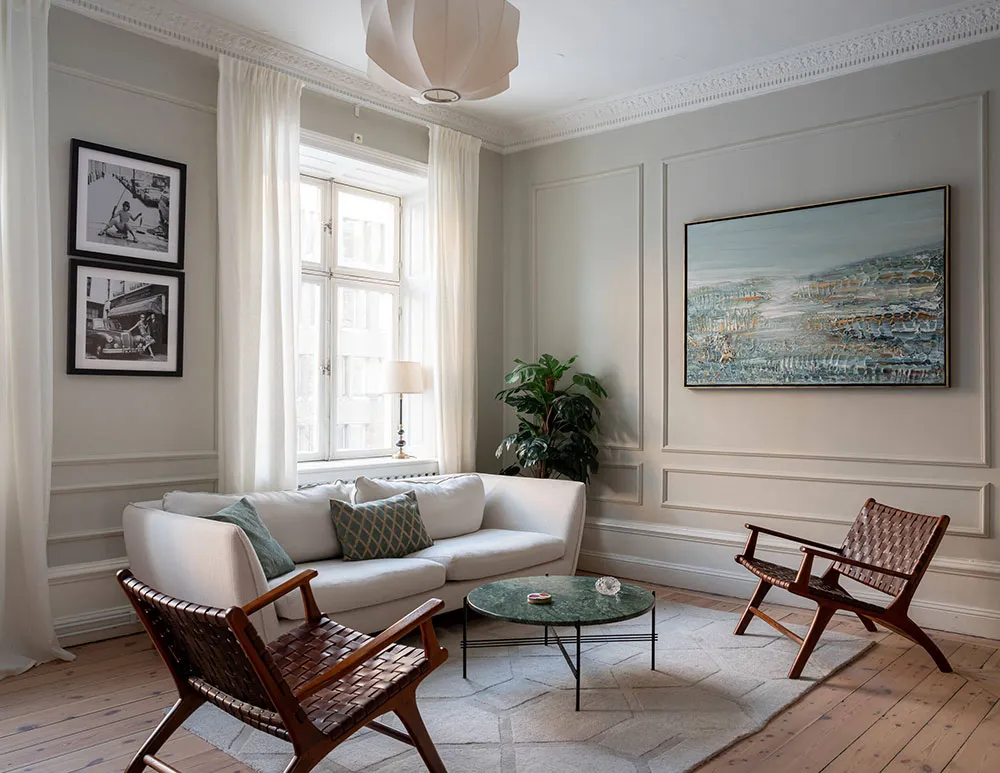 Beau décor classique dans le design d'une appartement à Stockholm (82 m²) - Gallery image 4