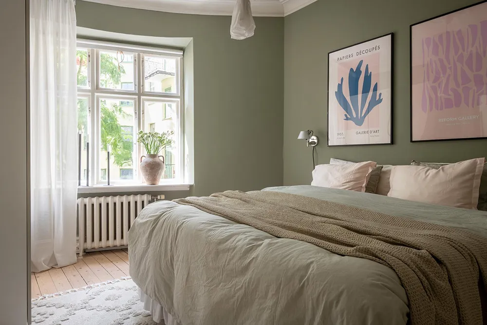 Tonos verdes y acentos cálidos: apartamento en Suecia (87 m²) - Gallery image 12